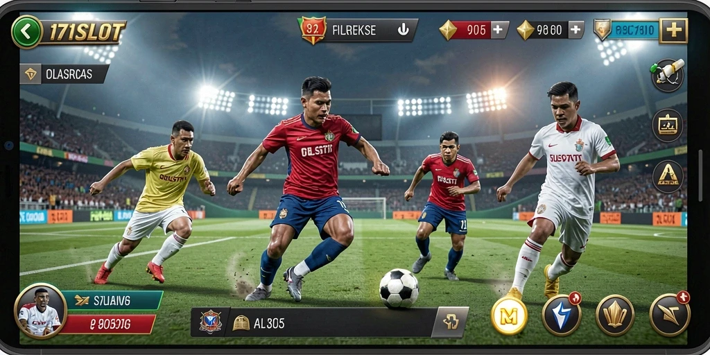 Tampilan utama 171SLOT dengan aksi permainan olahraga yang mendebarkan.