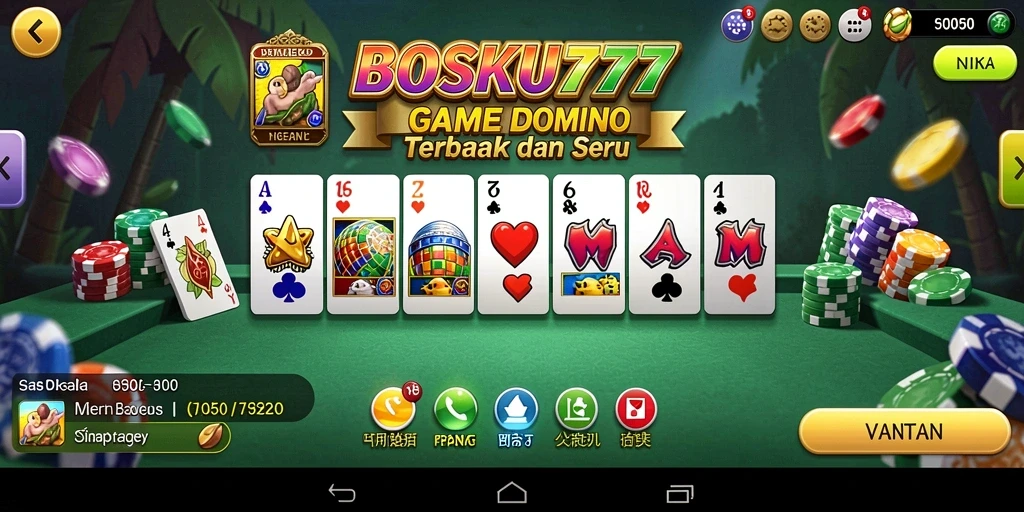 Tampilan gameplay seru dari game Domino yang menarik.
