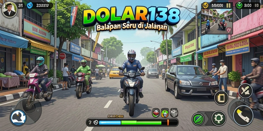 Gameplay Racing yang mendebarkan dalam DOLAR138 dengan grafis memukau.