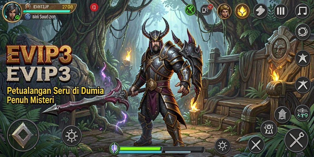 Screenshot EVIP3 menampilkan gameplay petualangan yang mendebarkan.