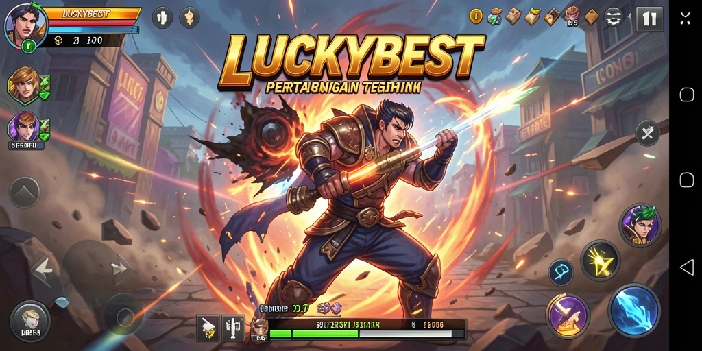 Screenshot gameplay LUCKYBEST yang memperlihatkan pertarungan seru.