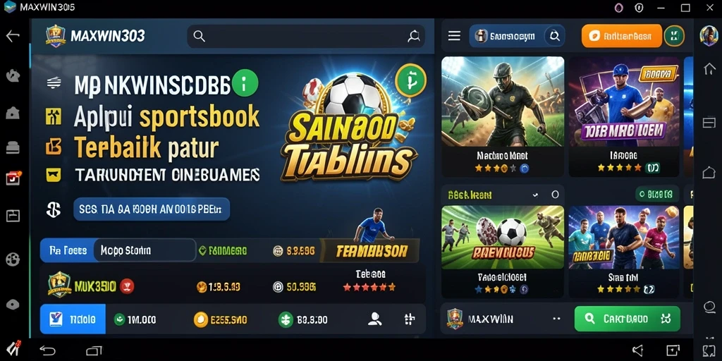 Screenshot gameplay MAXWIN303 menampilkan berbagai taruhan olahraga yang tersedia.