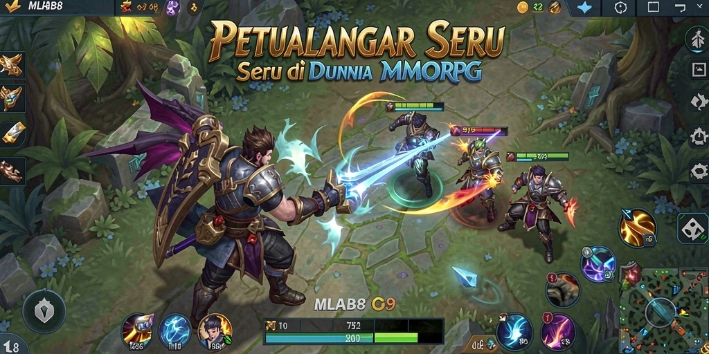 Gameplay MLBB8 yang penuh aksi dan petualangan seru.