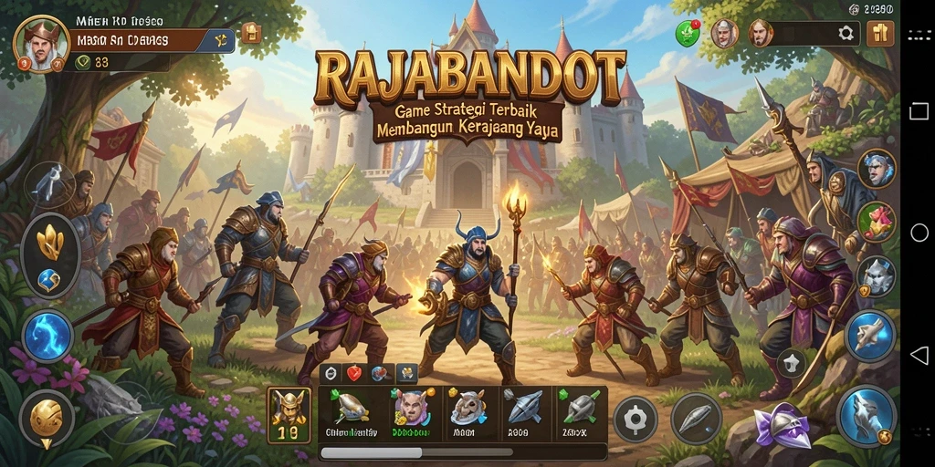 Tampilan gameplay RAJABANDOT yang menarik dan strategis.