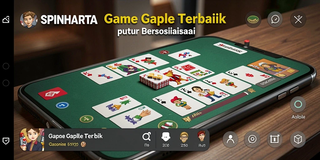 Tampilan gameplay SPINHARTA yang seru dan interaktif dengan pemain lain.